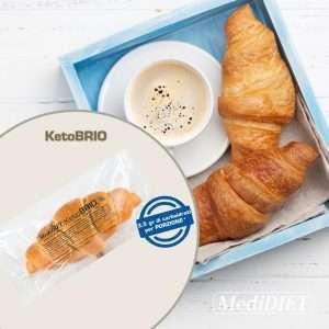 immagine promozionale che rappresenta il cornetto chetogenico KetoBRIO